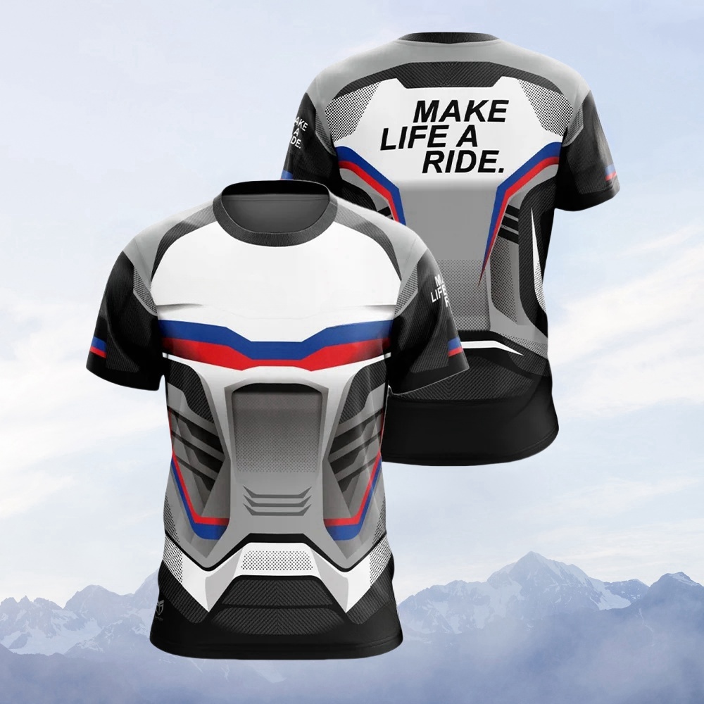 Streetwear Brand Jersey - Motorrad-Sportmarken-Renntrikot, „Make Life A Ride“-Slogan, schnell