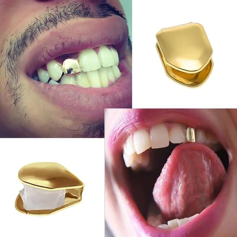 Streetwear Brand Hats - 1/2/3/4 Stück Modische Goldfarbene Kleine Einzelzahnkappen