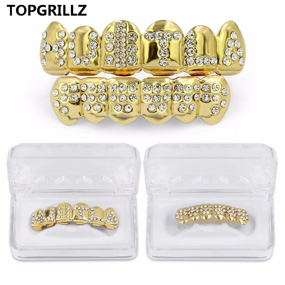 Streetwear Brand Hats - TOPGRILLZ Gold Farbe Überzogen Iced Out