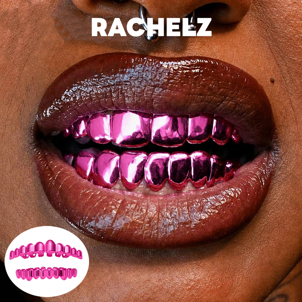 Streetwear Brand Hats - RACHELZ Sweet Cool 6/8/10 Spiegelrosa Grillz