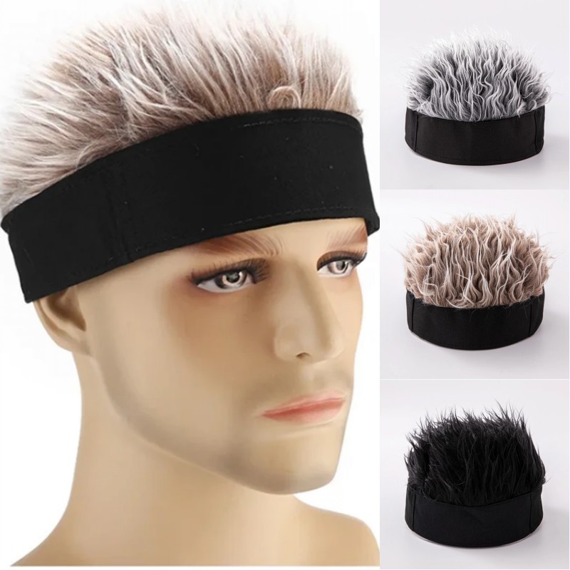 Streetwear Brand Hats - Synthetische Perücke Kurzhaar-Beanie-Mütze Herren Spiky Kunsthaar