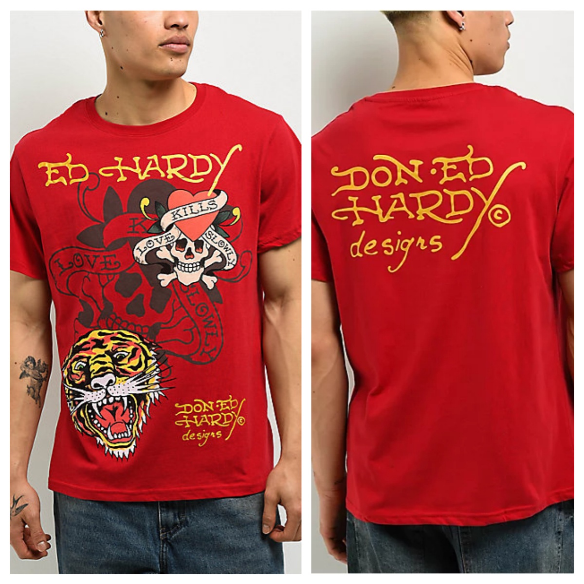 Tiger Skull Red Ed Tattoo Art  – Streetwear Brand Red Bewertung und Preis