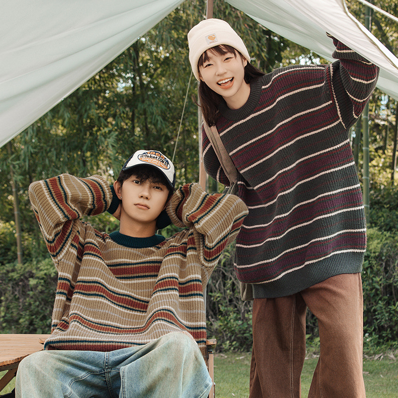 Koreanische Mode Vintage Gestr – Streetwear Brand England Bewertung und Preis